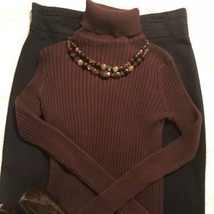 Brown express sweater turtleneck